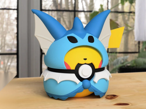 #0025 - Pikachu Vaporeon Poncho